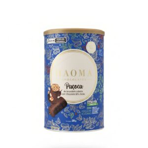 Paçoca de Amendoim Haoma Coberta com Chocolate 56% Linha Stevia 225g