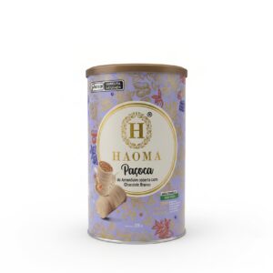 Paçoca de Amendoim Haoma Coberta com Chocolate Branco Linha Stevia 225g