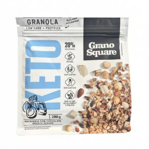 Granola GranoSquare KETO Macadâmia com Chocolate Branco 200g